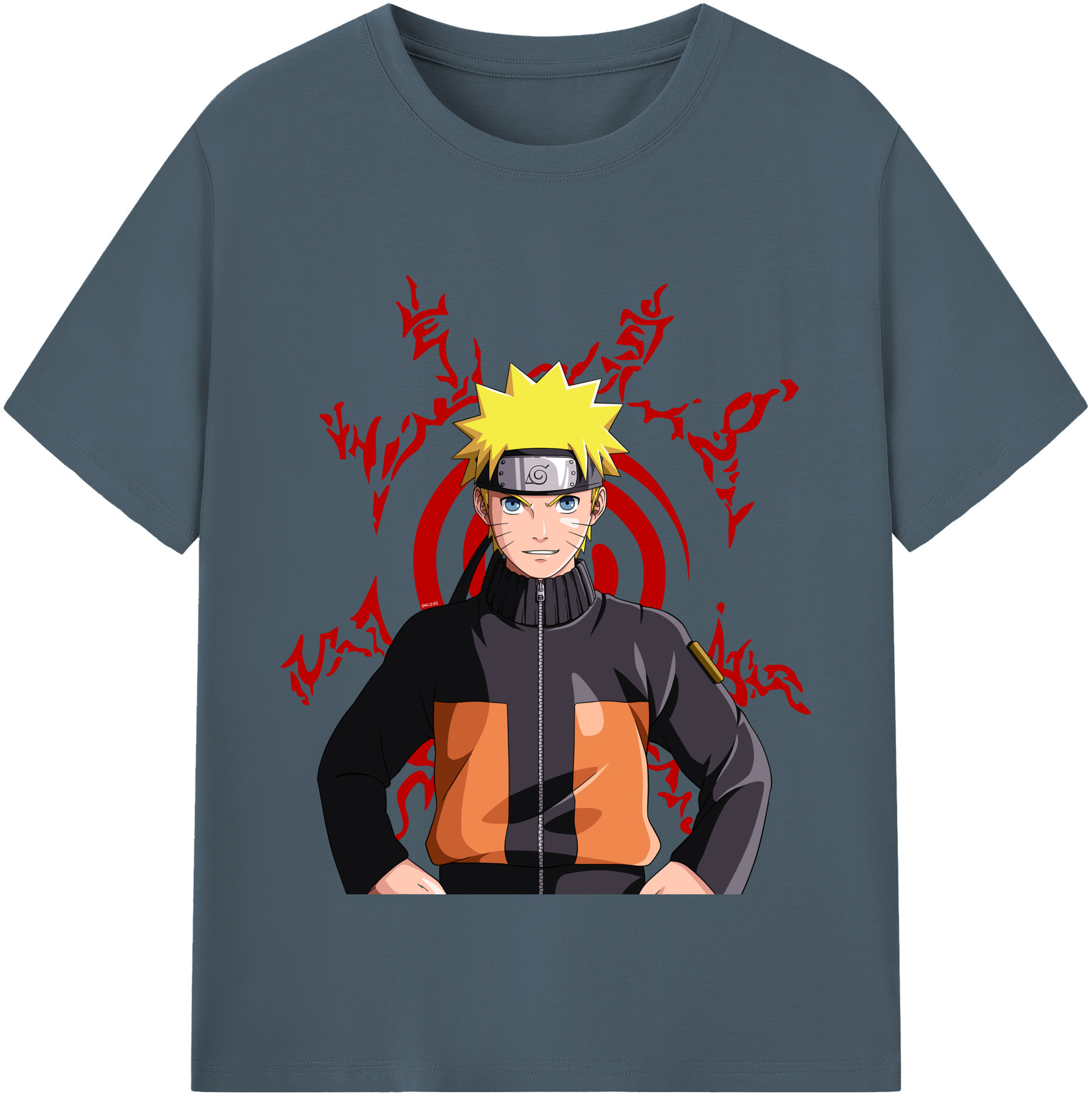 （画像用） NARUTO -ナルト- うずまき ナルト Uzumaki Naruto 綿100％半袖Tシャツ（フロントプリント）
